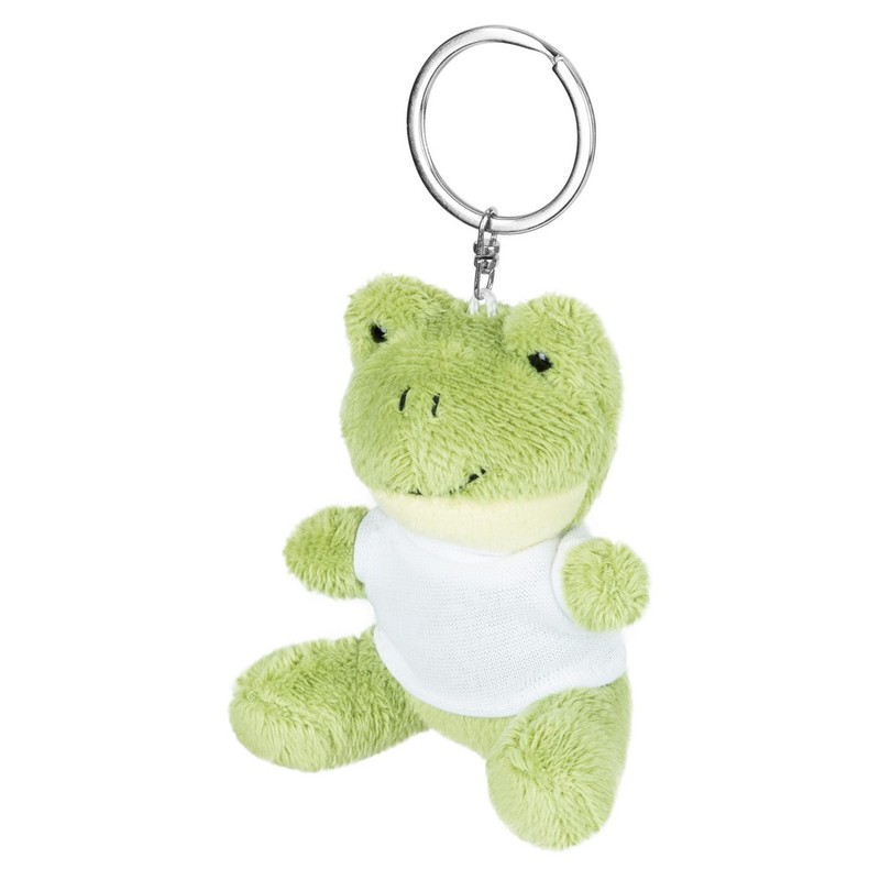 Key ring plushy frog with t-shirt for printing