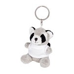Key ring plushy raccoon with t-shirt for printing