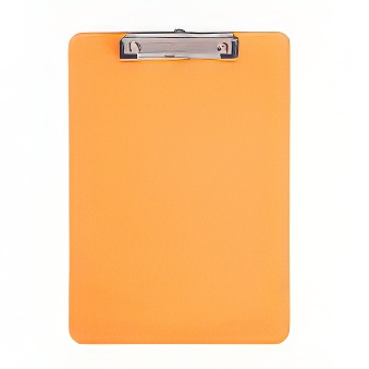 Clipboard - podkładka do pisania plastikowa, przezroczysta MAUL Neon, kolor - pomarańczowy neonowy
