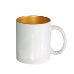 Inside color outside white sublimation mug