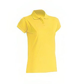 T-shirt Polo standard damski Kolor: żółto-pastelowy Rozmiar: XL