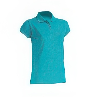 T-shirt Polo standard damski Kolor: turkusowy Rozmiar: L