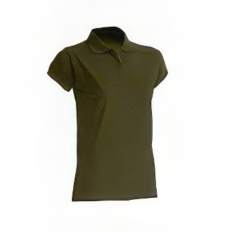 T-shirt Polo standard damski Kolor: khaki Rozmiar: L