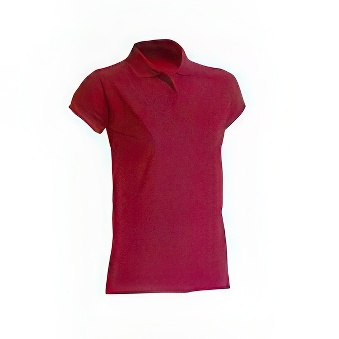 T-shirt Polo standard damski Kolor: bordowy Rozmiar: L