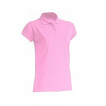 T-shirt Polo standard damski Kolor: różowy Rozmiar: 2XL