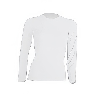 Koszulka damska Longsleeve z długim rękawem do nadruku Kolor: biały Rozmiar: S