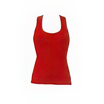 Koszulka damska bez rękawków do nadruku Kolor: czerwony Rozmiar: L