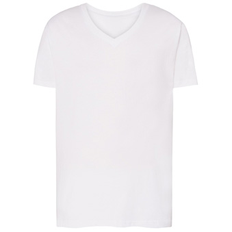 Koszulka męska V-neck do nadruku Kolor: biały Rozmiar: S