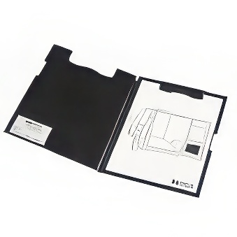 Clipboard - podkładka do pisania plastikowa, magnetyczna, zamykana, kolor - czarny