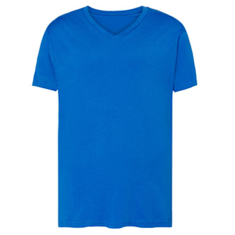 Koszulka męska V-neck do nadruku Kolor: niebieski Rozmiar: M