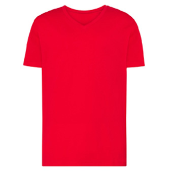 Koszulka męska V-neck do nadruku Kolor: czerwony Rozmiar: 2XL