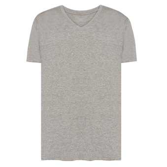 Koszulka męska V-neck do nadruku Kolor: szary melanż Rozmiar: XL