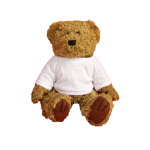 Light-brown teddy bear with white T-shirt for sublimation