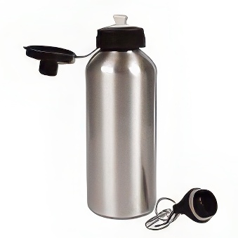 Metalowy bidon do sublimacji i graweru, kolor - srebrny, 600 ml