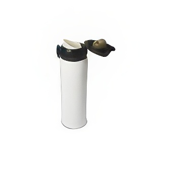 Metalowa butelka termiczna z zamknięciem do sublimacji i graweru, kolor - biały, 500 ml