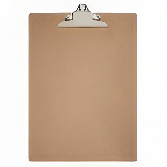 Clipboard - podkładka do pisania pionowa z płyty HDF MAUL Classic A3, kolor - jasnobrązowy