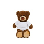 Dark-brown Teddy Bear with T-shirt Suitable for Printing