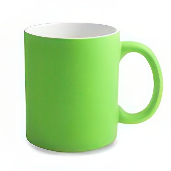 Kubek do graweru - neonowy gumowany, zielony, 300 ml