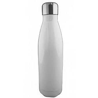 Metalowa butelka termiczna do sublimacji i graweru, kolor - biały, 500 ml