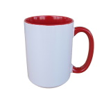 Inside and handle color sublimation mug - big