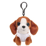 Key ring plushy dog with t-shirt for printing