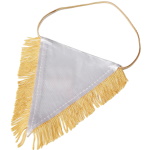 Triangular pennant with gold fringes for sublimation - 25 pieces