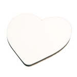 MDF coaster for sublimation printout - heart - 5 pieces