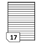 Samoprzylepne etykiety papierowe do wszystkich rodzajów drukarek - 17 etykiet na arkuszu