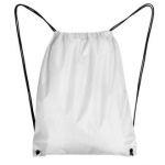 Drawstring bag with black string and white corners - 10 pieces