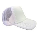 Cap with mesh back panels for sublimation