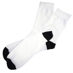 Long socks for allover sublimation - black heel and toe (size 39 - 42)
