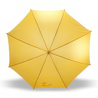 Parasol z drewnianą rączką do sublimacji żółty, średnica - 100 cm