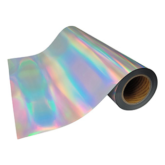 Folia HeatFlex holograficzna lustrzana do nadruku DTF, kolor - tęczowy, 140 &micro;m