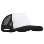 Cap with mesh back panels for sublimation