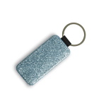 Rectangular leather keychain to print