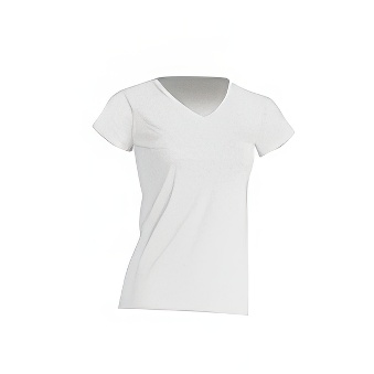 Koszulka damska V-neck do nadruku Kolor: biały Rozmiar: 2XL