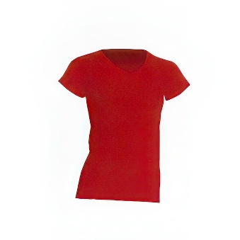 Koszulka damska V-neck do nadruku Kolor: czerwony Rozmiar: 2XL