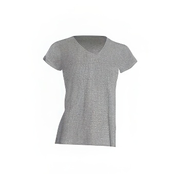 Koszulka damska V-neck do nadruku Kolor: szary melanż Rozmiar: 2XL