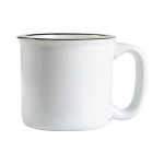 Big vintage ceramic mug for sublimation