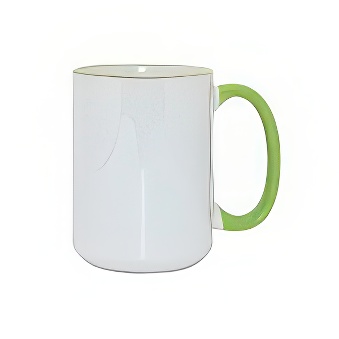Kubek do sublimacji - kolorowy rant i uchwyt, 440 ml