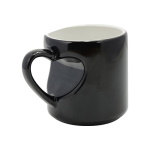 Color changing sublimation mug with heart shape handle