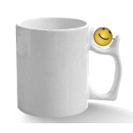 Sublimation Mug - with Smiley Face Ball on Handle