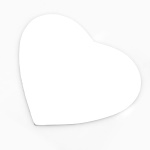 Heart-shaped mouse pad for sublimation and thermal transfer overprint - 5 pieces