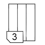 Samoprzylepne, kryjące etykiety papierowe do wszystkich rodzajów drukarek - 3 etykiety na arkuszu