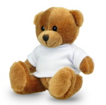 Brown teddy sheep with a white T-shirt for sublimation