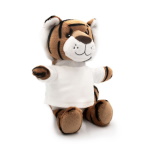 Pluszowy tygrys z białą koszulką do sublimacji