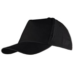 Peaked cap 5-panels plastic snap closure