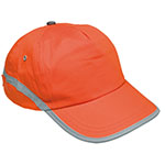 Pomarańczowa odblaskowa czapka z daszkiem do nadruku