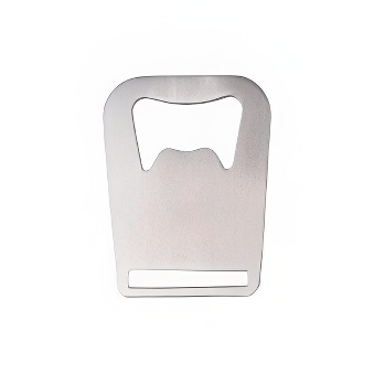 Metalowy otwieracz do butelek do sublimacji i graweru srebrny, 4,5 x 6 cm