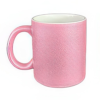 Brokatowy kubek do sublimacji, 330 ml, różowy